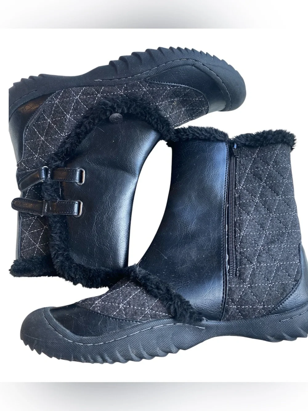 JBU by Jambu Iceburg side zip ankle boots , eco friendly winter boots, faux fur